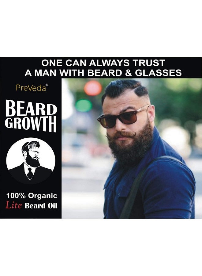 PreVeda® Best Beard Growth LITE Hair Oil with Amla & Black seed oil Herbal, Natural, Premium Oil For Beard & Mustache, Pure Organic Oil | Khadi Product 100 ml - Image 2