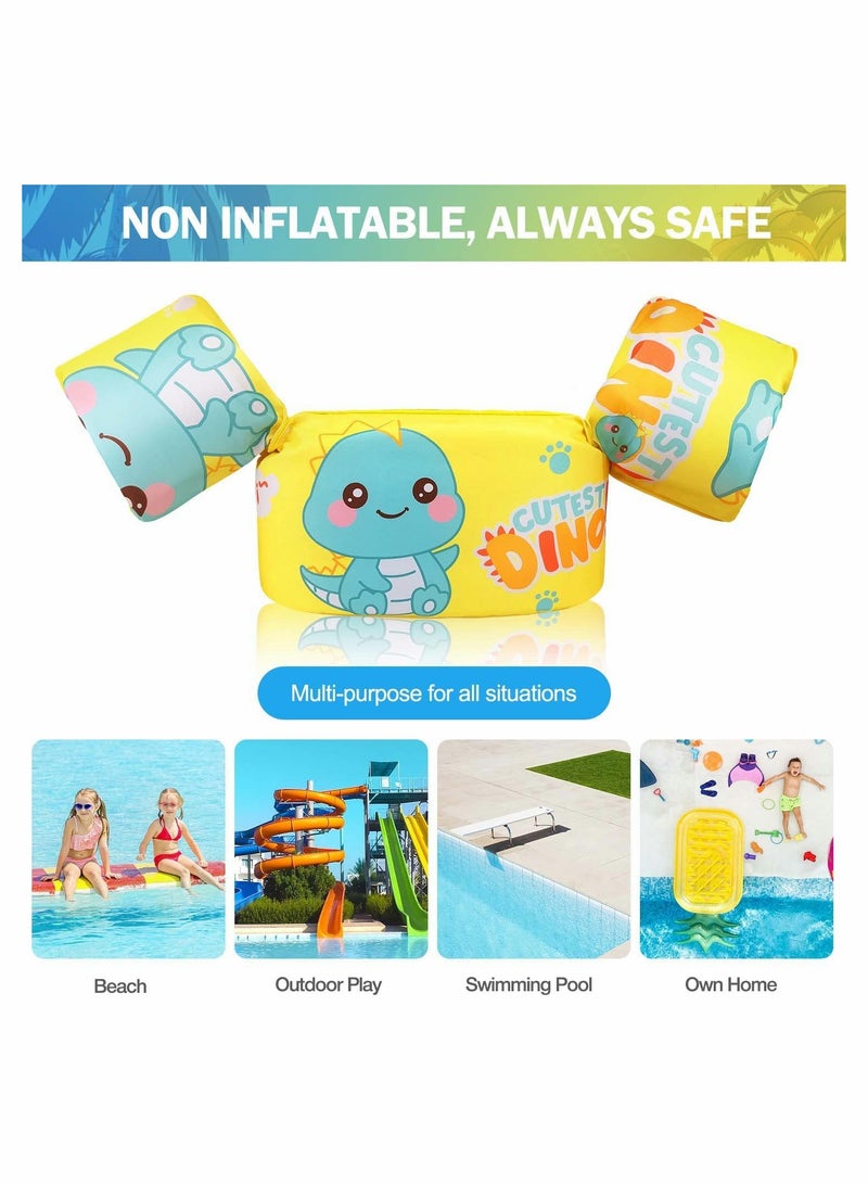 SOLARAE Kids Swimming Vest for 30-50 Pounds Boys and Girls, Toddler Floats with Shoulder Harness Arm Wings for 2,3,4,5,6,7 Years Old Baby Children Sea Beach Pool - Image 4