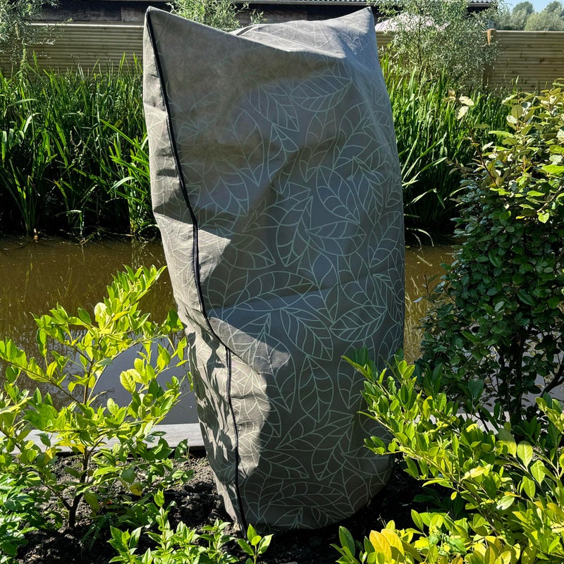 UB-STORE Plant Covers Freeze Protection 47"x71" in 2 Pack | Brown Winter Frost Blankets for Outdoor Plants | Reusable Garden Cover Bags with Zipper Drawstring | Cold Weather Shrub Protection Cloth - Image 2