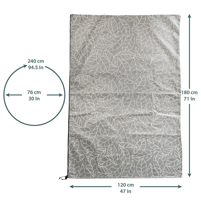UB-STORE Plant Covers Freeze Protection 47"x71" in 2 Pack | Brown Winter Frost Blankets for Outdoor Plants | Reusable Garden Cover Bags with Zipper Drawstring | Cold Weather Shrub Protection Cloth - Image 4