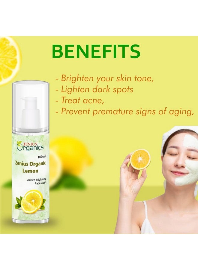 ZENIUS Lemon Face Wash (100ml) With Vitamin E For Naturally Glowing Skin | Removes Excess Oil & Dirt | Suitable For All Skin Types - Image 3