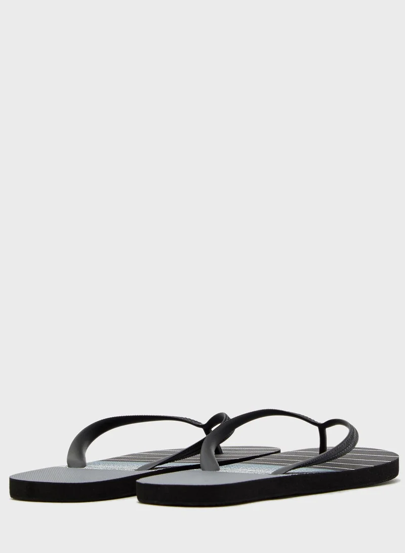 Seventy Five Stripe Print Flip Flops