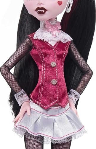 Monster High Draculaura Reproduction Doll Wearing Original Fashion & Shoes with Pet, Display Stand & Accessories, 10-5-inch Collectible Toy - Image 4