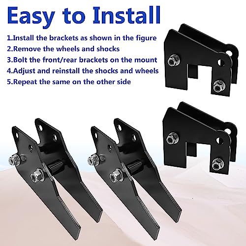 WEST ORGIN 3' Front and Rear UTV Lift Kit Compatible with Polaris Ranger 570/570 XP/900/900 CREW/1000/1000 CREW/1000 Diesel UTV Full Lift Kit - Image 3