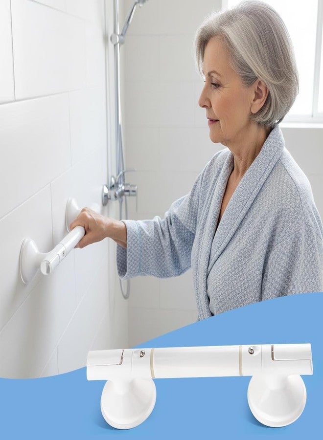 WeiLingBo Grab Bars for Bathtubs,Heavy Duty Suction Grab Bars Handle for Elderly, Shower Handle for Seniors Bathroom Saf ety Grip,No Drilling Removable(White,Size:35cm) - Image 3