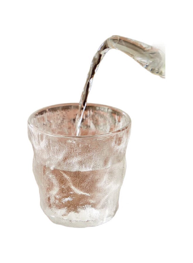 JD.com Jd Jingzao Thick Glacier Drinking Glass, Large Capacity Cup For Coffee, Beer, Milk, Tea, 250Ml, Set Of Two - Image 2