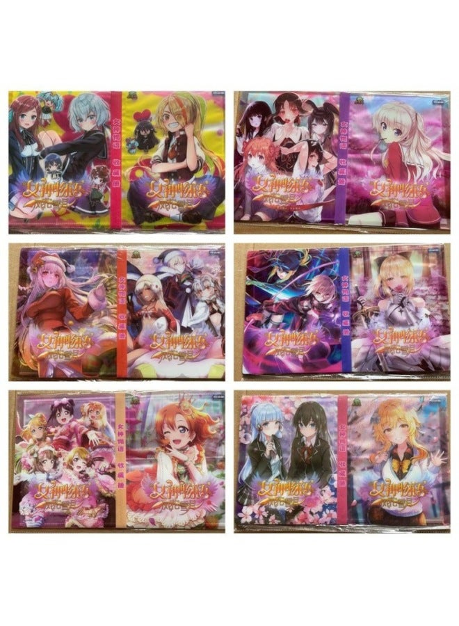 Little Frog Goddess Story Card 11 Beautiful Girl National Comic Card Girl Princess Collection Full Flash Card Sr Animation-Color:5 Goddess Card Books (patterns Are Randomly Distributed)  - Image 1