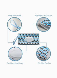 MIXDE 6 Pack Baby Wipes Container Reusable Portable Wet Wipe PouchWipe Dispenser Container Baby Travel Wet Wipe Holder  - Image 2