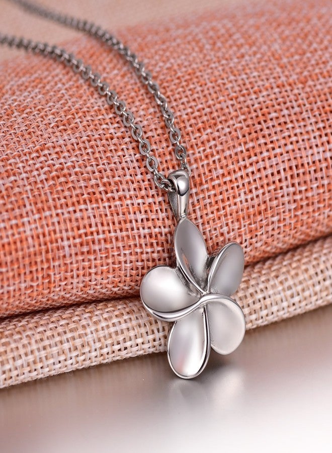 COCO Park Plumeria Flower Cremation Jewelry Memorial Ashes Holder Urn Pendant Necklace Memorial Keepsake - Image 3