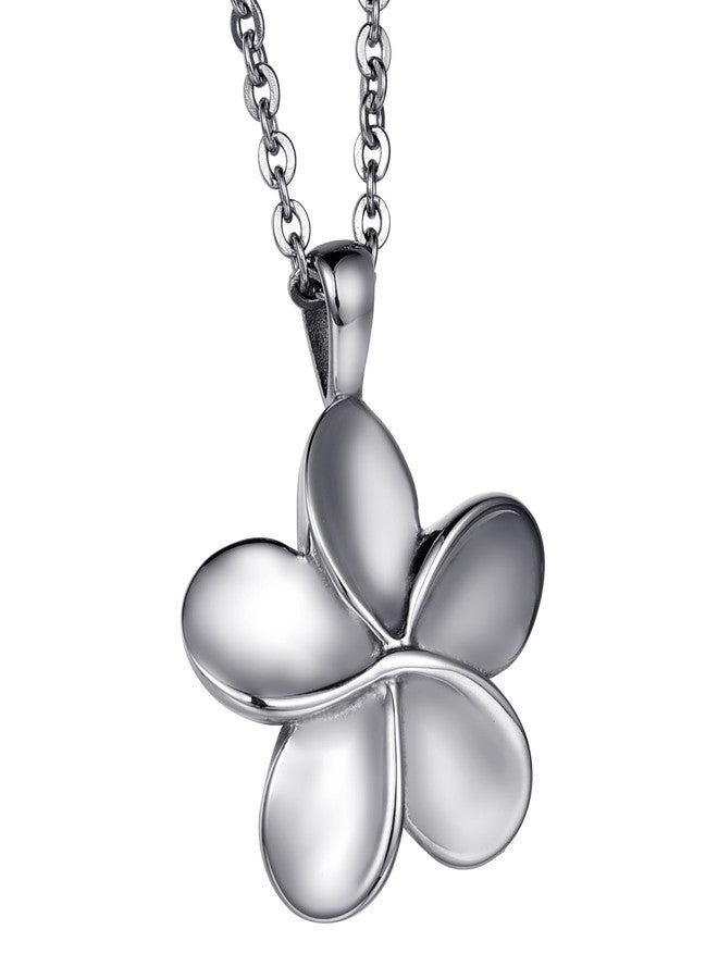 COCO Park Plumeria Flower Cremation Jewelry Memorial Ashes Holder Urn Pendant Necklace Memorial Keepsake - Image 1