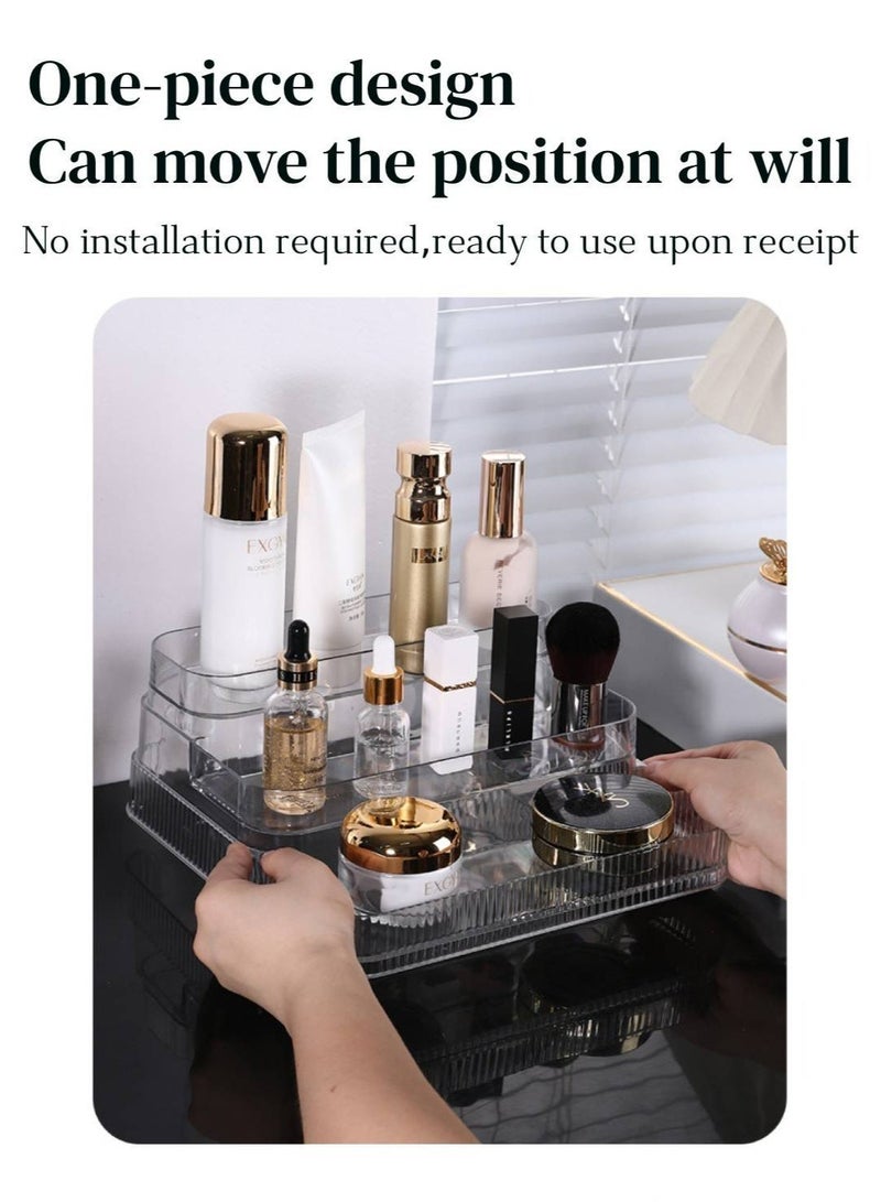 Perfume Organizer, 3-Tier Clear Acrylic Perfume and Cosmetic Display Stand, Vanity Organizer for Perfume Bottles, Skincare and Makeup - Image 4