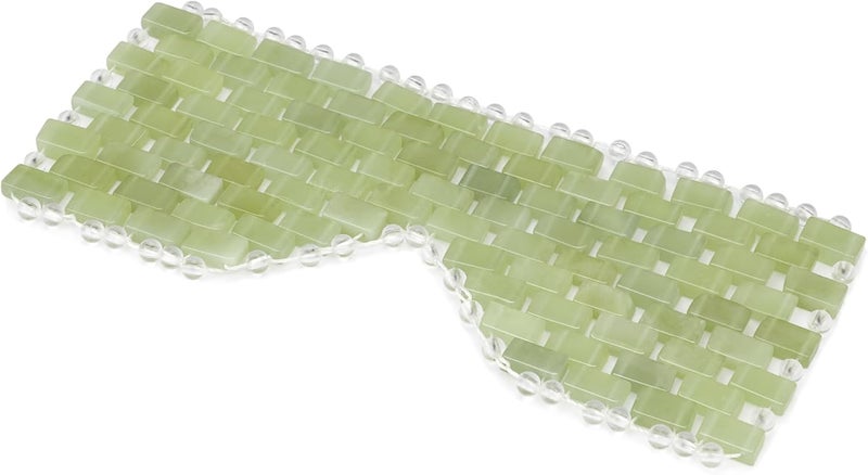 gemshan Jade Eye Mask 100 Natural Real Gemstone Jade Stone Cooling Eye Mask for Facial Relive Eliminate Puffiness