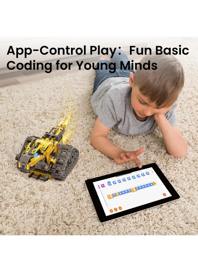 Sillbird Sillbird Robot Building Kit with Remote Control Gifts for Kids Boys Ages 8-13, Coding STEM Robotic Technic Racer Car Toys for Birthday, Build 6in1 Model with 631 Pieces  - Image 4