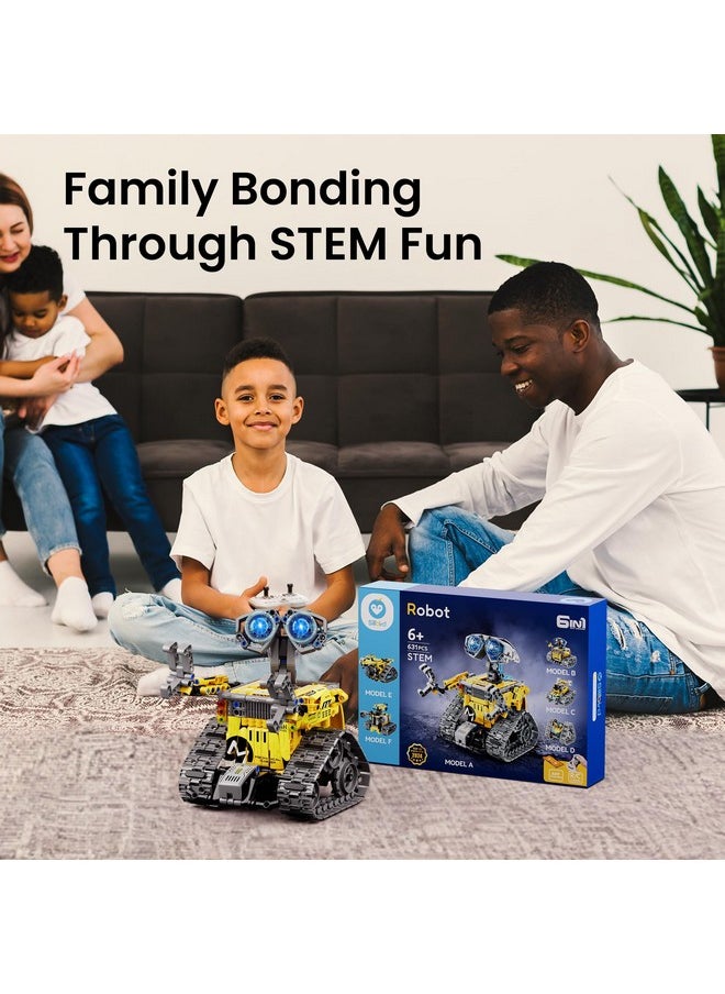 Sillbird Sillbird Robot Building Kit with Remote Control Gifts for Kids Boys Ages 8-13, Coding STEM Robotic Technic Racer Car Toys for Birthday, Build 6in1 Model with 631 Pieces  - Image 2