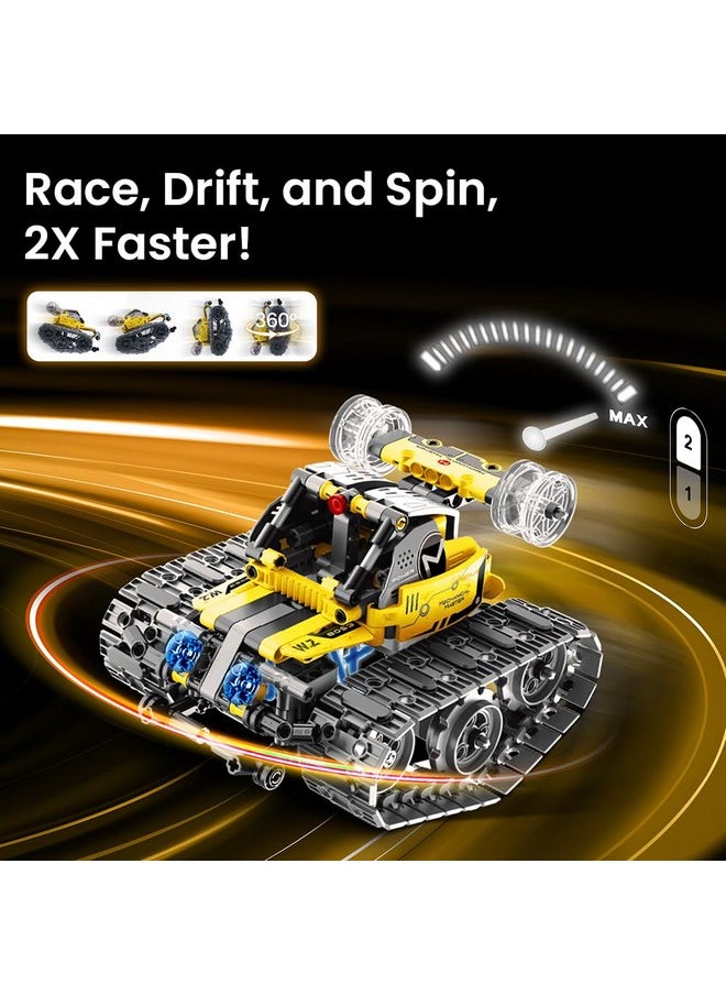 Sillbird Sillbird Robot Building Kit with Remote Control Gifts for Kids Boys Ages 8-13, Coding STEM Robotic Technic Racer Car Toys for Birthday, Build 6in1 Model with 631 Pieces  - Image 5
