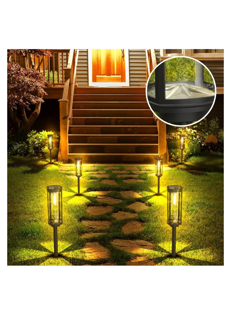 Generic Bright Waterproof Solar Pathway Lights - 4 Pack Outdoor Decorative Solar Powered Landscape Lighting for Walkway, Driveway, Lawn, Patio, Sidewalk, Yard Decor  - Image 3