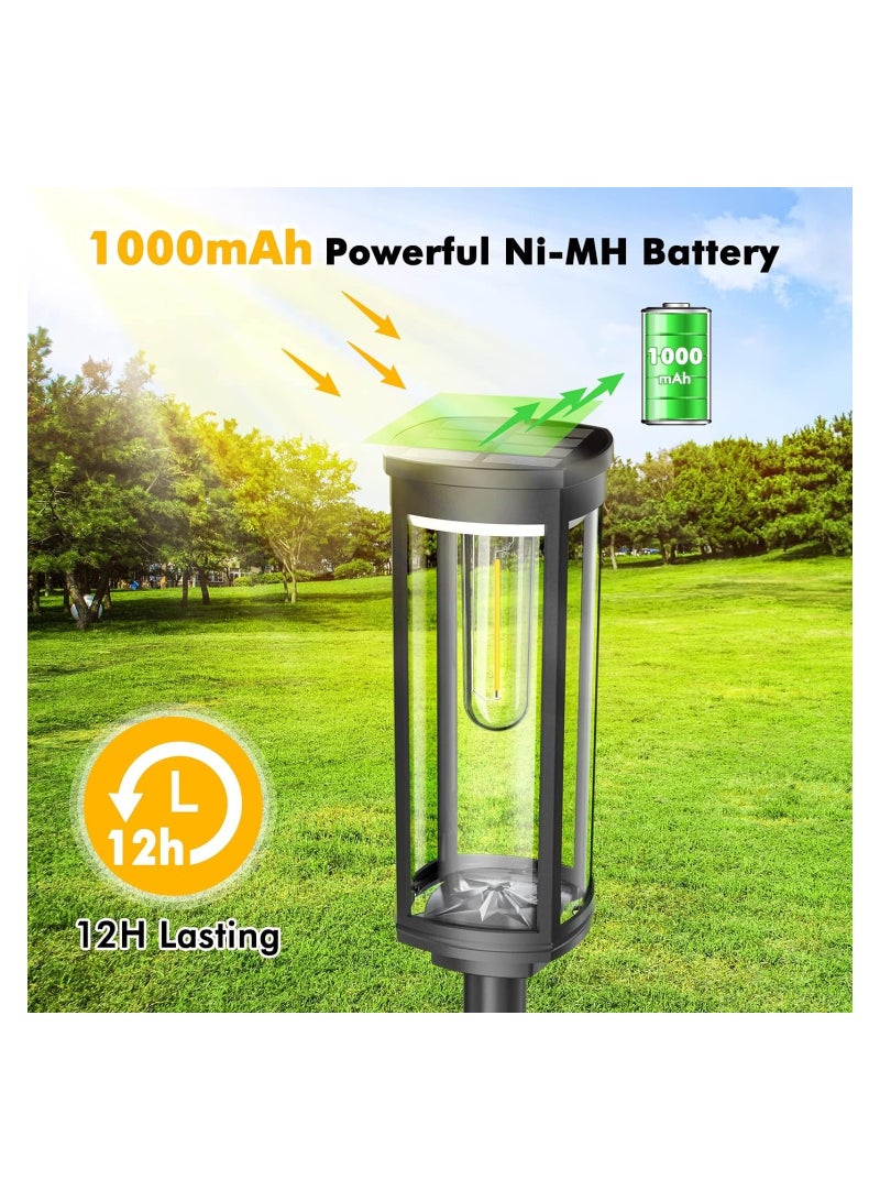 Generic Bright Waterproof Solar Pathway Lights - 4 Pack Outdoor Decorative Solar Powered Landscape Lighting for Walkway, Driveway, Lawn, Patio, Sidewalk, Yard Decor  - Image 4