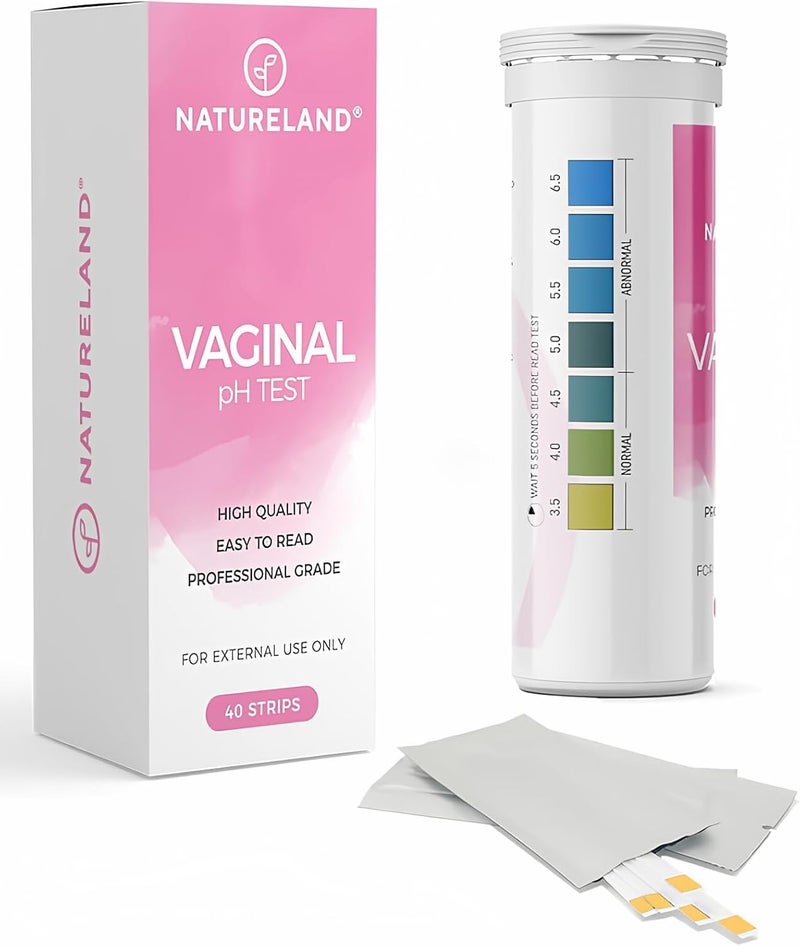 Natureland Vaginal pH Test Strips for Women - 40 Count - Image 1