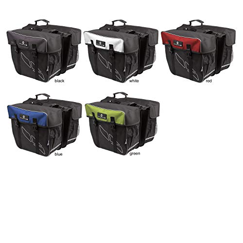 M-Wave Bicycle Cycling Pannier Bag, Black/Blue - Image 2