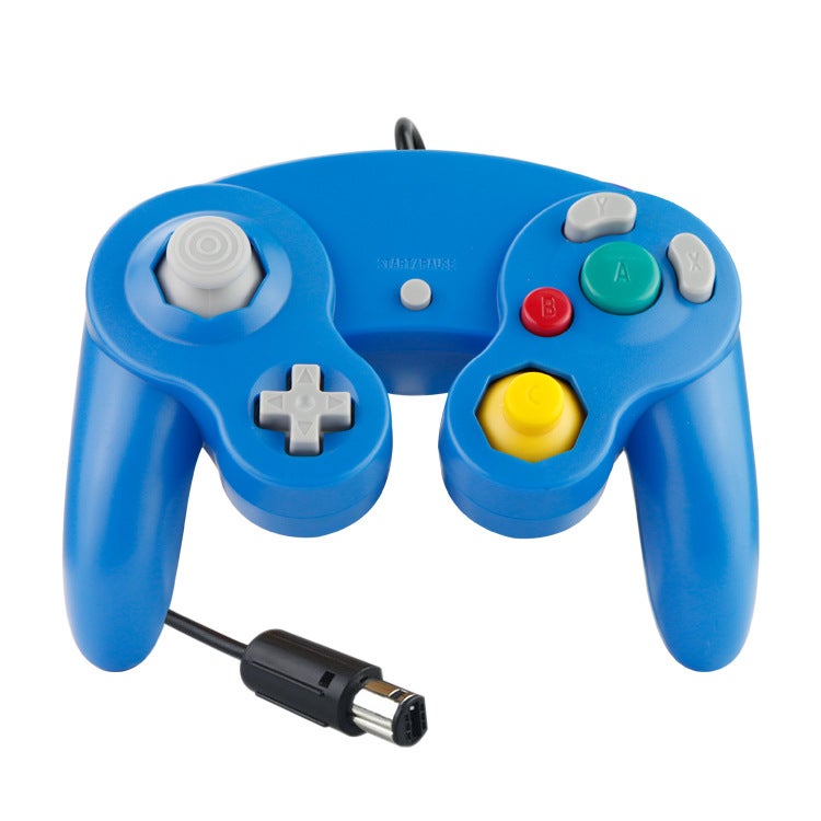 NGC Wired Controller Single Vibration Gamecube Blue 