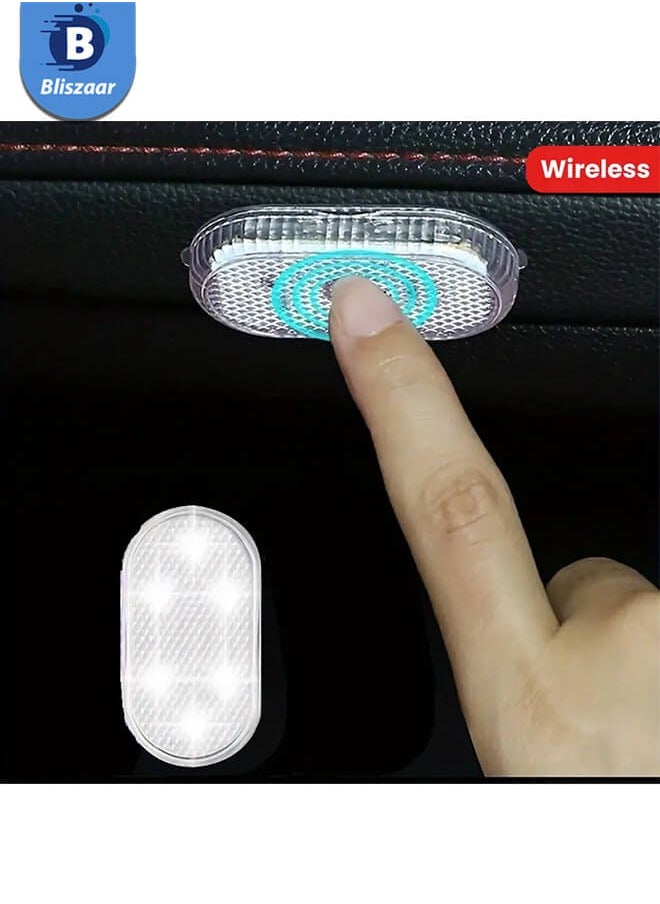 بليزار مصابيح LED لاسلكية للديكور الداخلي للسيارة - مصباح سقف قابل للشحن عن طريق USB، مصباح يدوي للقراءة اليدوية ومصباح باب للإضاءة الليلية  - Image 2