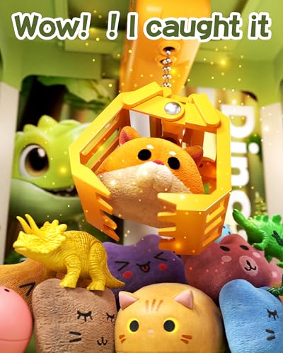 STACTCUTE 32PCS Dinosaur Claw Machine for Kids Mini Vending Machine with Music Adjustable Volume Electronic Arcade Game Prize Dispenser for Birthday Toys Gifts Age 3 Small - Image 5