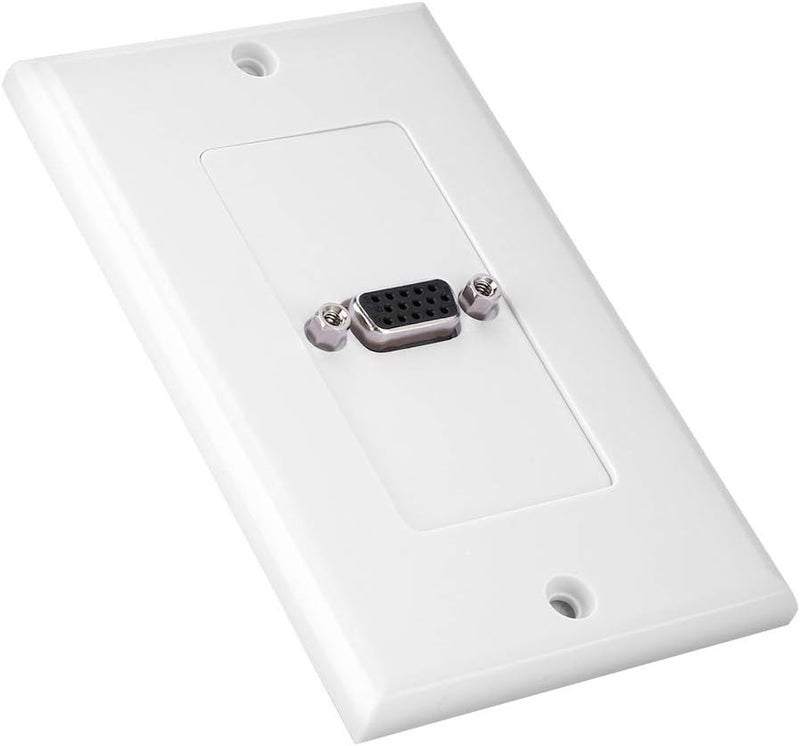 Acouto VGA Female Wall Socket Mount Panel Adapter | ABS Material for Easy Connection - Image 1
