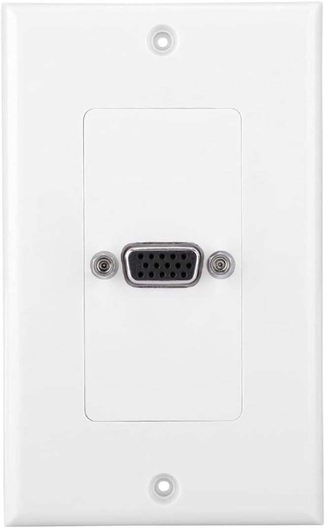 Acouto VGA Female Wall Socket Mount Panel Adapter | ABS Material for Easy Connection - Image 2