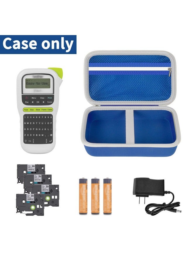 GWCASE Case Compatible With Brother For P-Touch Pth110/ Prth110/ Pro Pt-H111/ Pte110 Portable Label Maker, Storage Holder Carrying Organizer For Label Tapes, Ac Adapter, Charging Cables (Box Only) -Blue - Image 2