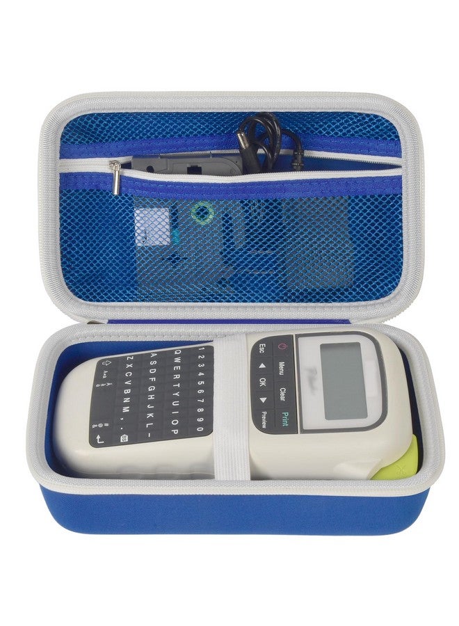 GWCASE Case Compatible With Brother For P-Touch Pth110/ Prth110/ Pro Pt-H111/ Pte110 Portable Label Maker, Storage Holder Carrying Organizer For Label Tapes, Ac Adapter, Charging Cables (Box Only) -Blue - Image 1