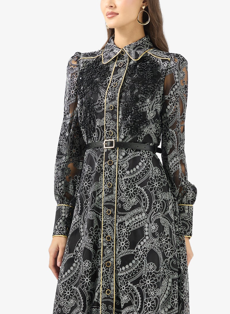 Khizana Lace A-line Dress - Image 3