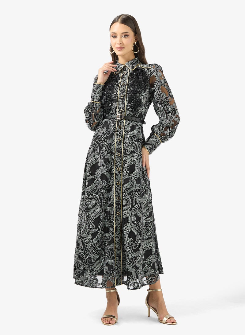 Khizana Lace A-line Dress - Image 1
