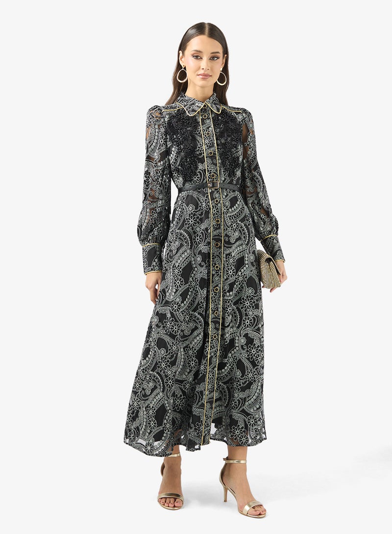 Khizana Lace A-line Dress - Image 4