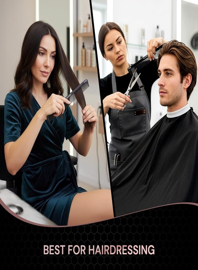 IKONIC CARBON COMB - CC-009 BLACK with Ionic Coating for Static free Styling, evenly spread out teeth and a straight top hold for easy switches between thin and regular sections of hair - Image 4