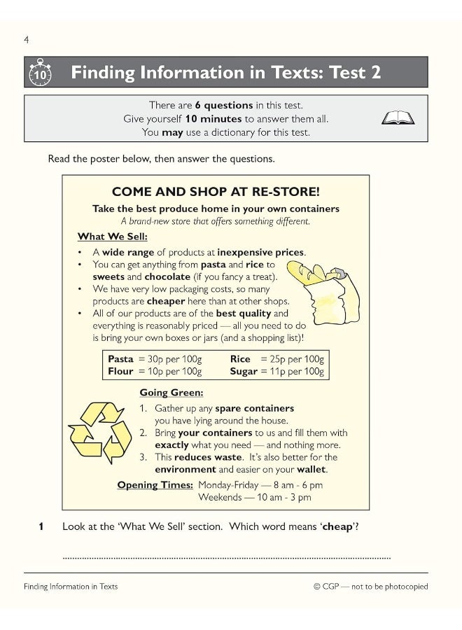 Functional Skills English: City & Guilds Entry Level 3 - 10-Minute Tests (Cgp Functional Skills) - Image 5