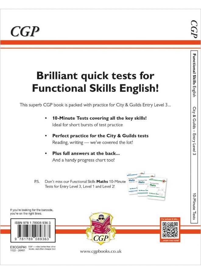 Functional Skills English: City & Guilds Entry Level 3 - 10-Minute Tests (Cgp Functional Skills) - Image 2