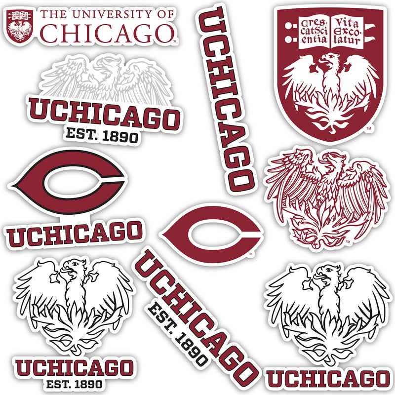 Desert Cactus The University of Chicago Sticker UChicago Maroons Sticker Vinyl Decals Laptop Water Bottle Car Scrapbook Sheet T2 (Type 2) - Image 1