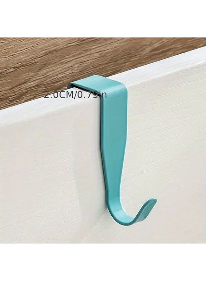 4 قطع خطافات أبواب معدنية خضراء سهلة التركيب بدون أدوات مقاومة للصدأ توفير للمساحة - Image 4