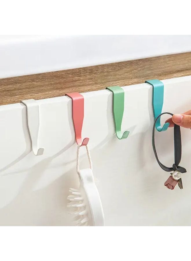 4 قطع خطافات أبواب معدنية خضراء سهلة التركيب بدون أدوات مقاومة للصدأ توفير للمساحة - Image 5