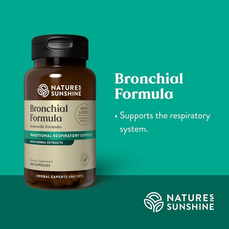Nature's Sunshine Bronchial Formula - Ayurvedic Respiratory Support Supplement, 100 Capsules - Image 4