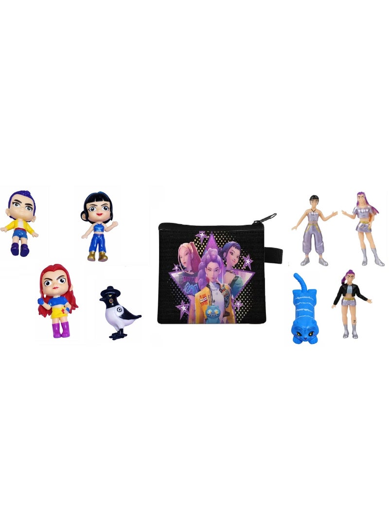 KPOP HUNTRIX Toys MIRA, RUMI, ZOEY, DerpyTIGER & Sussie Collectible Figures Set With free KPOP Purse  – Detailed K-Pop Idol Character Statues for Home, Desk & Car Decor with free KPOP Case – Cute Fans Gift for Birthdays - Image 3
