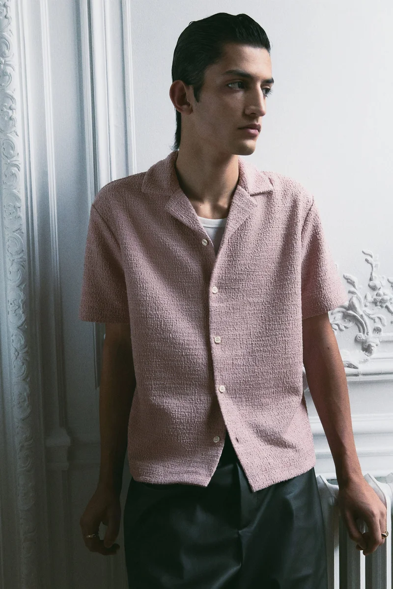 H&M Regular Fit Textured resort shirt