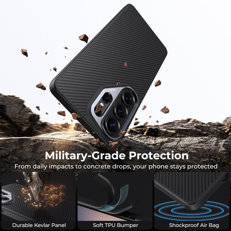 BENKS S26 Ultra Case, ArmorPro Case for Samsung Galaxy S26 Ultra, MagSafe Compatible Military-Grade Protective Case, Built with Dupont Kevlar Aramid Fiber & TPU, Aluminum Camera Protection - Image 4
