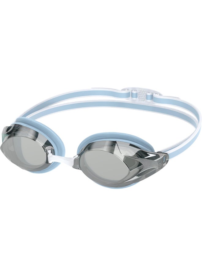 Speedo Women's Vanquisher 3.0 Mirrored Swimming Goggles - Hawaiian Sky/Grey/Silver Mirror - Image 1