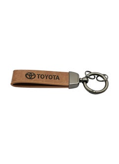 TOYOTA Metal Ring PU Leather Strap Keychain Home Key Chain Car Keychain TOYOTA Car Key Chain Super Finish 1Pcs  - Image 2