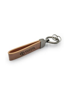 TOYOTA Metal Ring PU Leather Strap Keychain Home Key Chain Car Keychain TOYOTA Car Key Chain Super Finish 1Pcs  - Image 4
