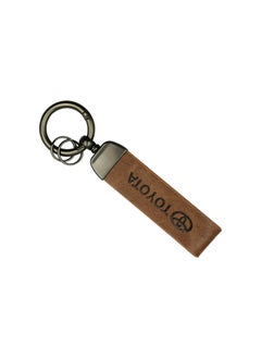 TOYOTA Metal Ring PU Leather Strap Keychain Home Key Chain Car Keychain TOYOTA Car Key Chain Super Finish 1Pcs  - Image 3