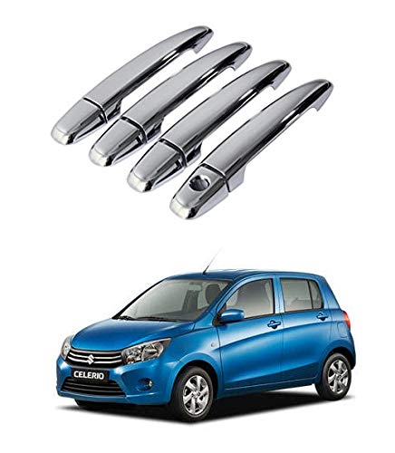 AUTOXYGEN ABS Plastic Car Door Handle Chrome Plated Front & Rear Door Guard/Cover for Celerio (Set of 4 Pieces) - Image 1