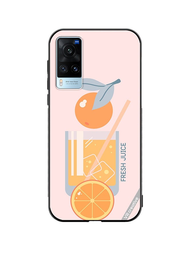 VR CREATIVE Protective Case Cover For Vivo X60 Orange Juice Design Multicolour - Image 1