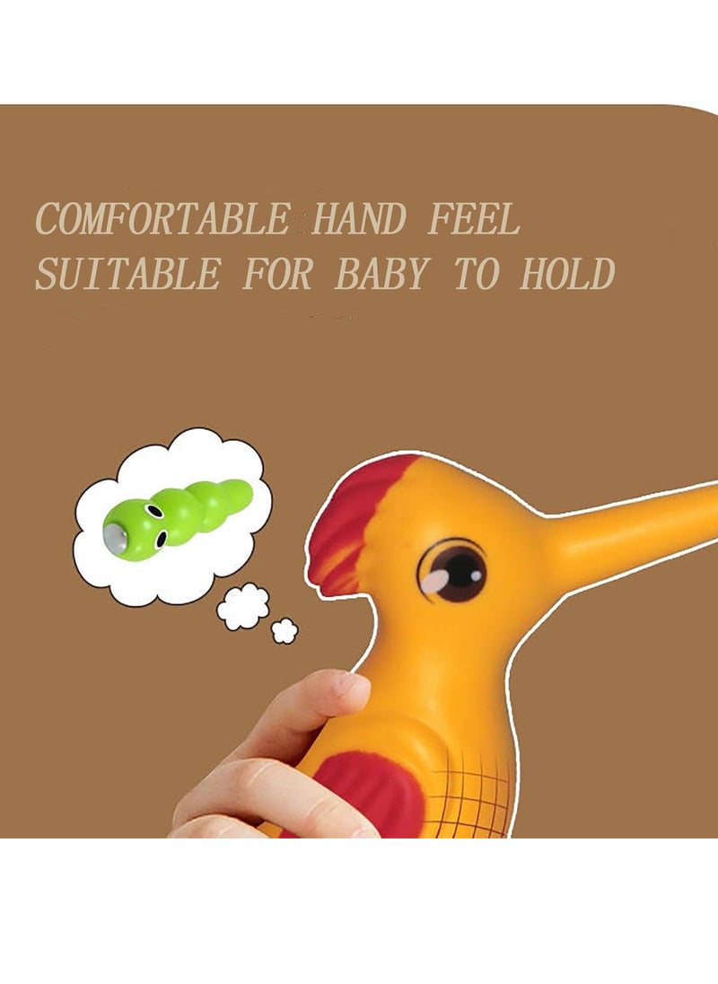 YelaJoy - Magnetic Woodpecker Toy, Woodpecker Worm Toy Magnetic Bird Feeding Game, Magnetic Bird Feeding Game, Cultivate Curiosity Improve Coordination Woodpecker Toy (Small Trunk + 1 Bird + 8 Worms) - Image 1